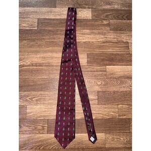 Aquascutum Necktie Silk‎ Handmade Novelty Christmas Tree & Soldier Pattern